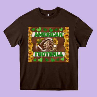American Football With Sunflower Tumbler Heavy Core Tee Designed By Bundleandbundleshop