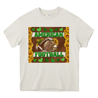Cream american football with sunflower tumbler Heavy Core Tee - BundleAndBundleShop