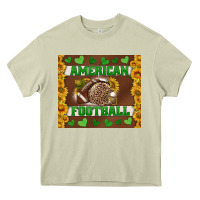 Mossy american football with sunflower tumbler Heavy Core Tee - BundleAndBundleShop