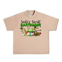 Burro Santa's Favorite Bartender Urban Heavy Tee - LillyAllenDesigns