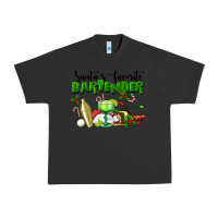 Pigment Black Santa's Favorite Bartender Urban Heavy Tee - LillyAllenDesigns