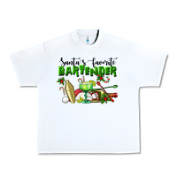 White Santa's Favorite Bartender Urban Heavy Tee - LillyAllenDesigns