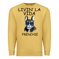 Antique Gold Livin' la vida Frenchie Premium Sweatshirt - Bettercallsaul