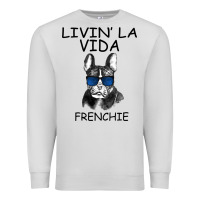 Dove Grey Livin' la vida Frenchie Premium Sweatshirt - Bettercallsaul