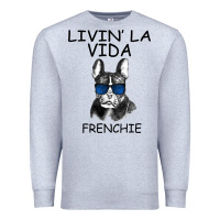Heather Grey Livin' la vida Frenchie Premium Sweatshirt - Bettercallsaul