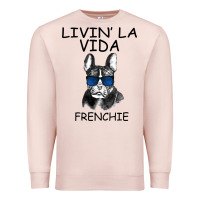 Pale Pink Livin' la vida Frenchie Premium Sweatshirt - Bettercallsaul