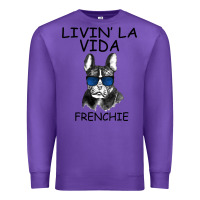 Purple Livin' la vida Frenchie Premium Sweatshirt - Bettercallsaul