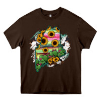 Chocolate Brown maine Heavy Core Tee - RanaPortraitStore