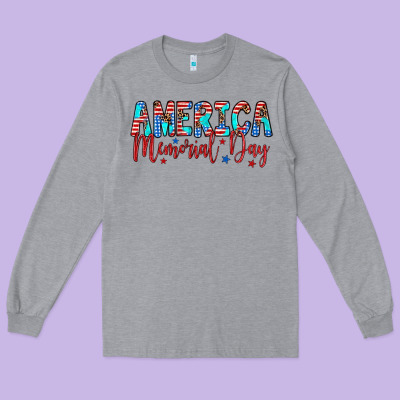 America Memorial Day Long Sleeve Tee Designed By Artiststas