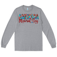Heather Grey america memorial day Long Sleeve Tee - Artiststas