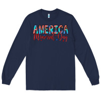 Navy america memorial day Long Sleeve Tee - Artiststas