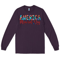 Plum america memorial day Long Sleeve Tee - Artiststas