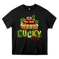 Black St Patricks Lucky One Heavy Core Tee - FaDigitalArtStudio