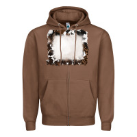 Chestnut cowhide frames background Zipper Hoodie - RanaPortraitStore