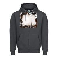 Smoke cowhide frames background Zipper Hoodie - RanaPortraitStore