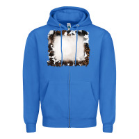 True Royal cowhide frames background Zipper Hoodie - RanaPortraitStore