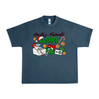 Midnight Navy Santa's Favorite Cashier Urban Heavy Tee - LillyAllenDesigns
