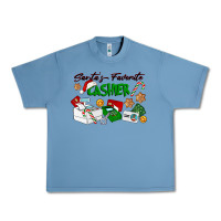 Pebble Blue Santa's Favorite Cashier Urban Heavy Tee - LillyAllenDesigns