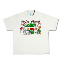 Pistachio Santa's Favorite Cashier Urban Heavy Tee - LillyAllenDesigns