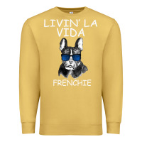 Antique Gold Livin' la vida Frenchie Premium Sweatshirt - Bettercallsaul