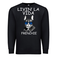 Black Livin' la vida Frenchie Premium Sweatshirt - Bettercallsaul