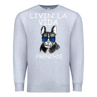 Heather Grey Livin' la vida Frenchie Premium Sweatshirt - Bettercallsaul