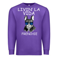 Purple Livin' la vida Frenchie Premium Sweatshirt - Bettercallsaul