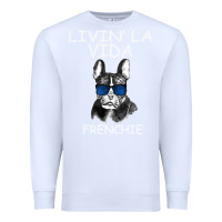 White Livin' la vida Frenchie Premium Sweatshirt - Bettercallsaul