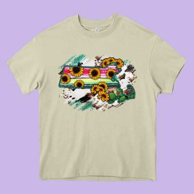 Massachusetts State Map Heavy Core Tee Designed By Ranaportraitstore