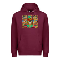 Burgundy cinco de mayo sombrero skull mousepad Premium Hoodie - BarkalooDesign