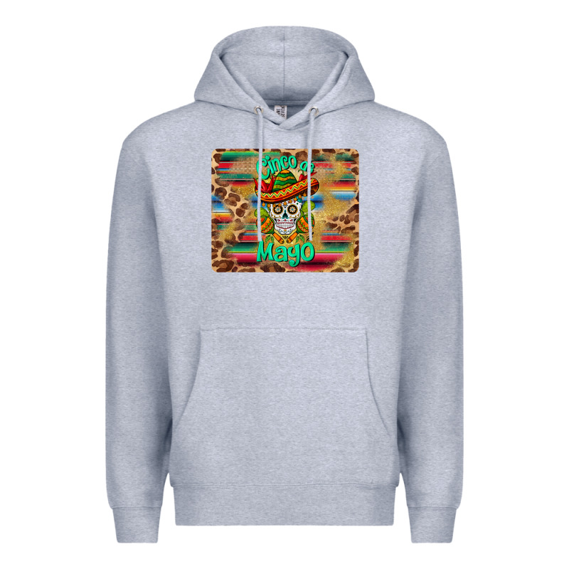 Cinco De Mayo Sombrero Skull Mousepad Premium Hoodie by BarkalooDesign | Teevron