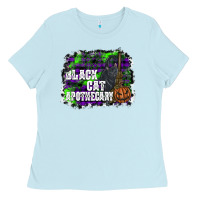 Baby Blue black cat apothecary Ladies Tee - SublimationCraftShop