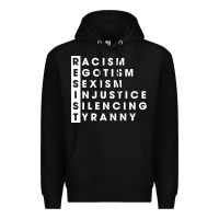 Black resist   political resistance Premium Hoodie - baoMotion