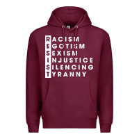 Burgundy resist   political resistance Premium Hoodie - baoMotion