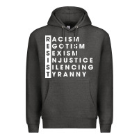 Charcoal Heather resist   political resistance Premium Hoodie - baoMotion