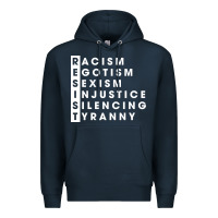 Navy resist   political resistance Premium Hoodie - baoMotion