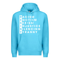 Ocean Blue resist   political resistance Premium Hoodie - baoMotion
