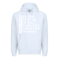 White resist   political resistance Premium Hoodie - baoMotion