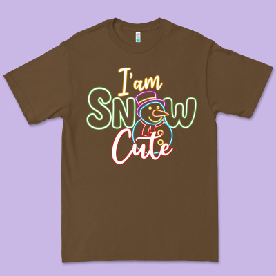 T Am Snow Cute Premium Tee Designed By Cowhidedigitalart