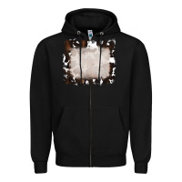 Black cowhide frames background Zipper Hoodie - RanaPortraitStore