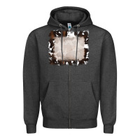 Cowhide Frames Background Zipper Hoodie | Teevron