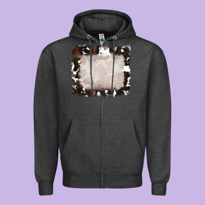 Cowhide Frames Background Zipper Hoodie Designed By Ranaportraitstore