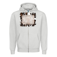 Dove Grey cowhide frames background Zipper Hoodie - RanaPortraitStore