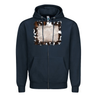 Navy cowhide frames background Zipper Hoodie - RanaPortraitStore