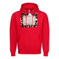 Red cowhide frames background Zipper Hoodie - RanaPortraitStore