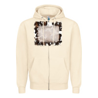 Sandshell cowhide frames background Zipper Hoodie - RanaPortraitStore