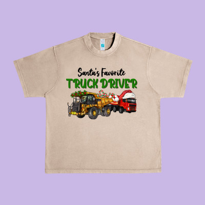 Santa's Favorite Truck Driver Urban Heavy Tee Designed By Lillyallendesigns