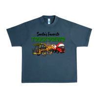 Midnight Navy Santa's Favorite Truck Driver Urban Heavy Tee - LillyAllenDesigns