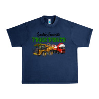 Navy Santa's Favorite Truck Driver Urban Heavy Tee - LillyAllenDesigns