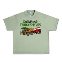 Oil Green Santa's Favorite Truck Driver Urban Heavy Tee - LillyAllenDesigns
